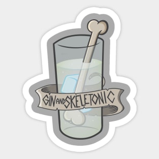 Gin and Skeletonic Sticker